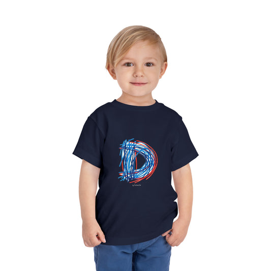 Scribbles (Letter D) T-Shirt - Toddler Short Sleeve Tee