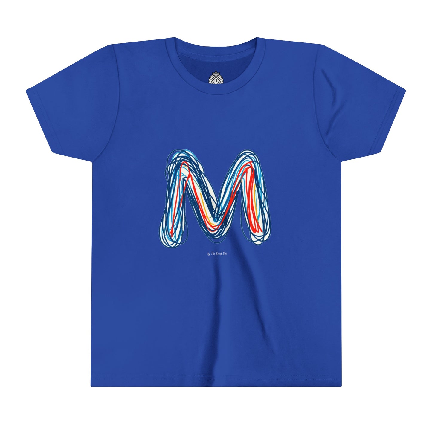 Scribbles (Letter M) T-Shirt - Youth Short Sleeve Tee