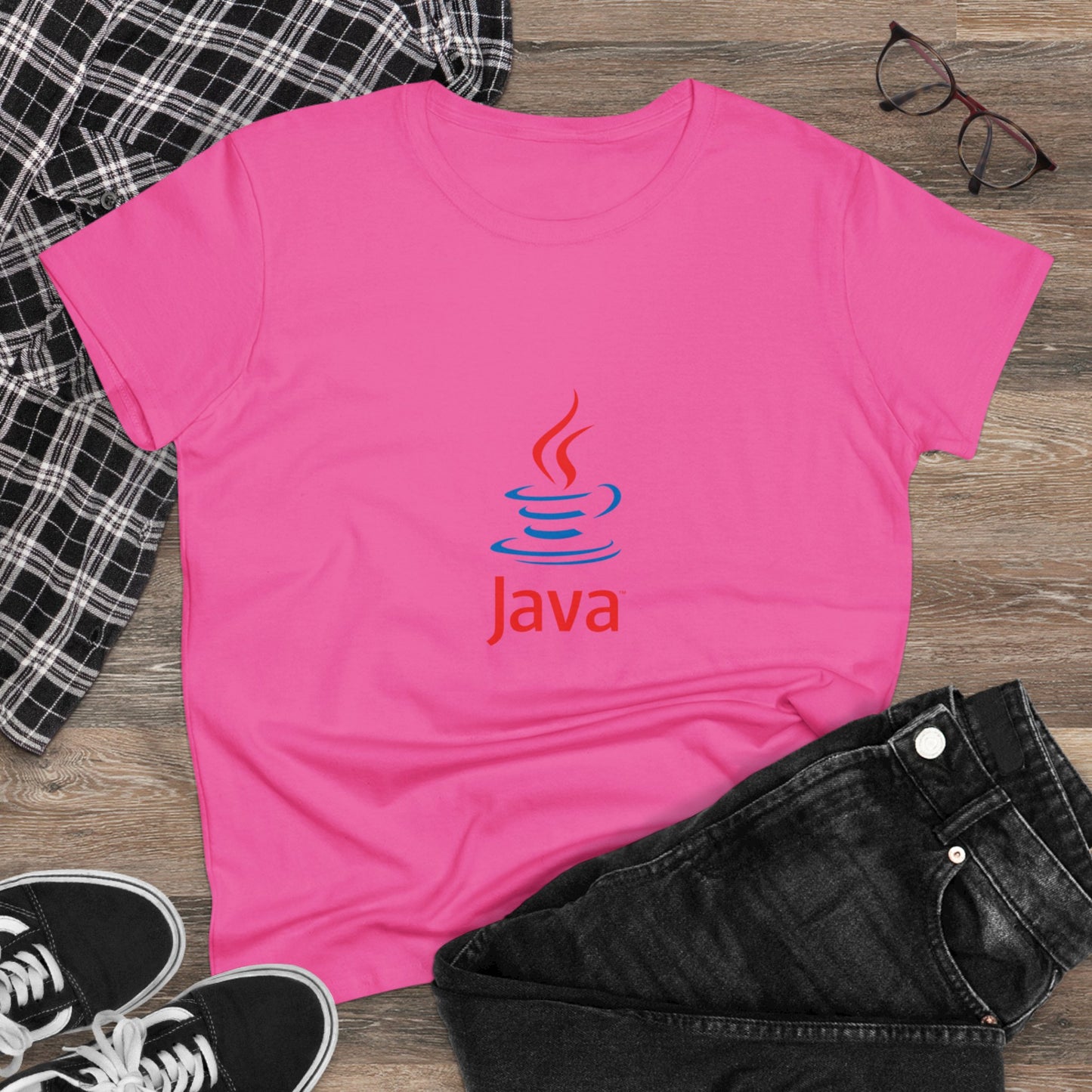 Java Logo T-shirt - Women's Midweight Cotton Tee