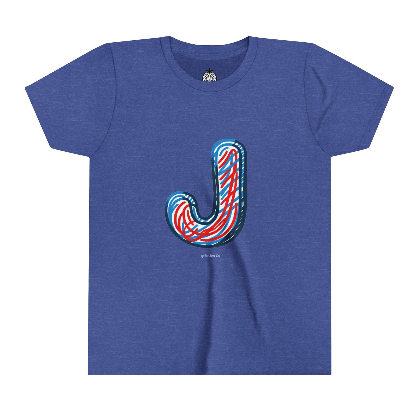 Scribbles (Letter J) T-Shirt - Youth Short Sleeve Tee