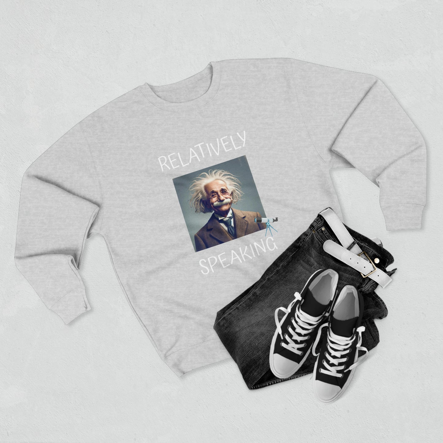 Relatively Speaking (Albert Einstein) - Unisex Crewneck Sweatshirt
