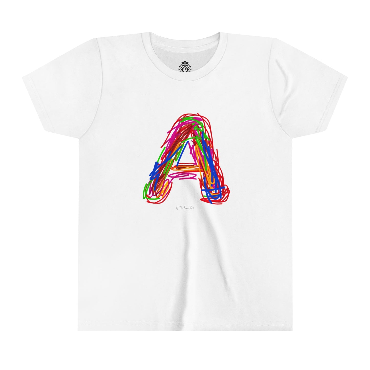 Scribbles (Letter A) T-Shirt - Youth Short Sleeve Tee