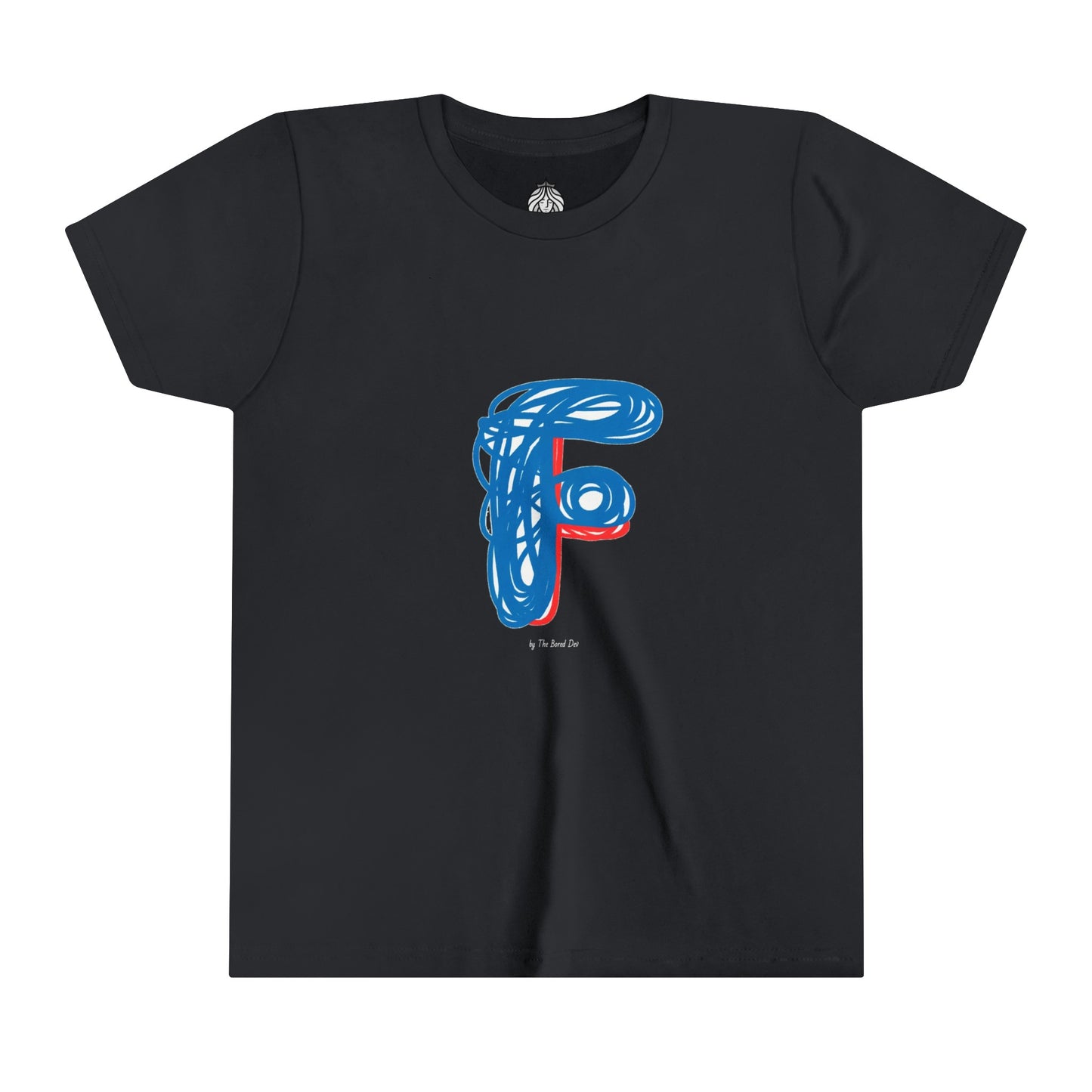 Scribbles (Letter F) T-Shirt - Youth Short Sleeve Tee