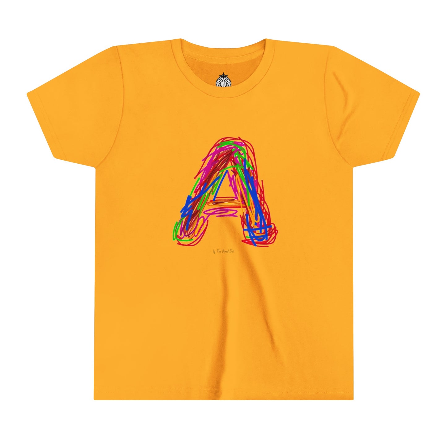 Scribbles (Letter A) T-Shirt - Youth Short Sleeve Tee