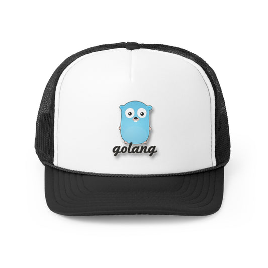 Golang Logo & Text - Trucker Cap