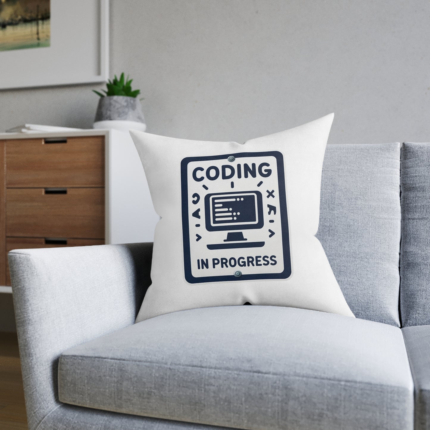 Coding In Progress - Square Pillow