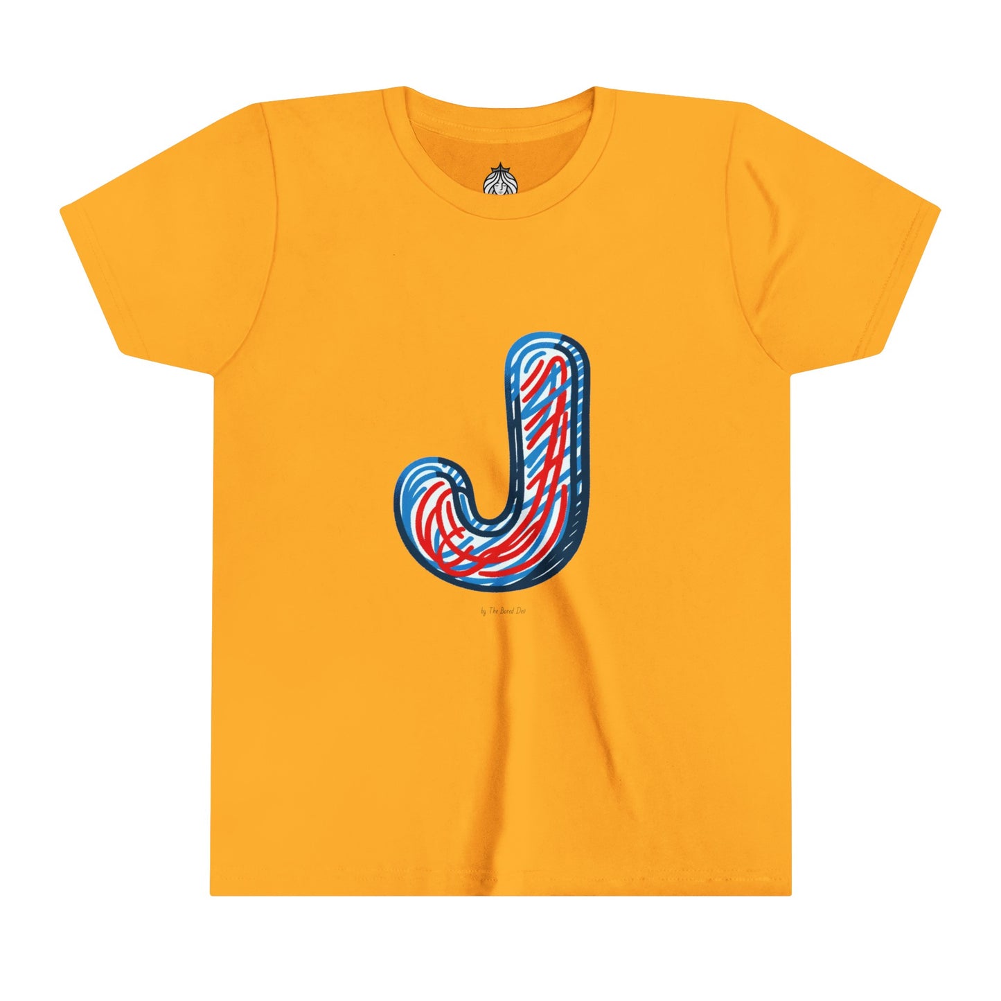 Scribbles (Letter J) T-Shirt - Youth Short Sleeve Tee