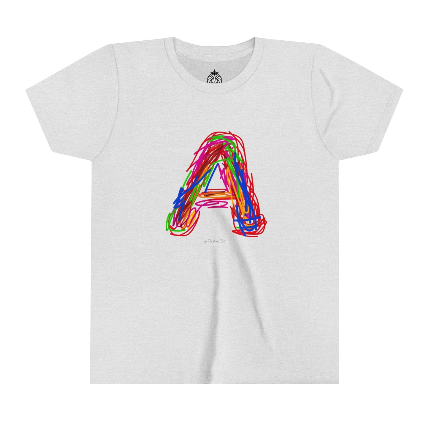 Scribbles (Letter A) T-Shirt - Youth Short Sleeve Tee