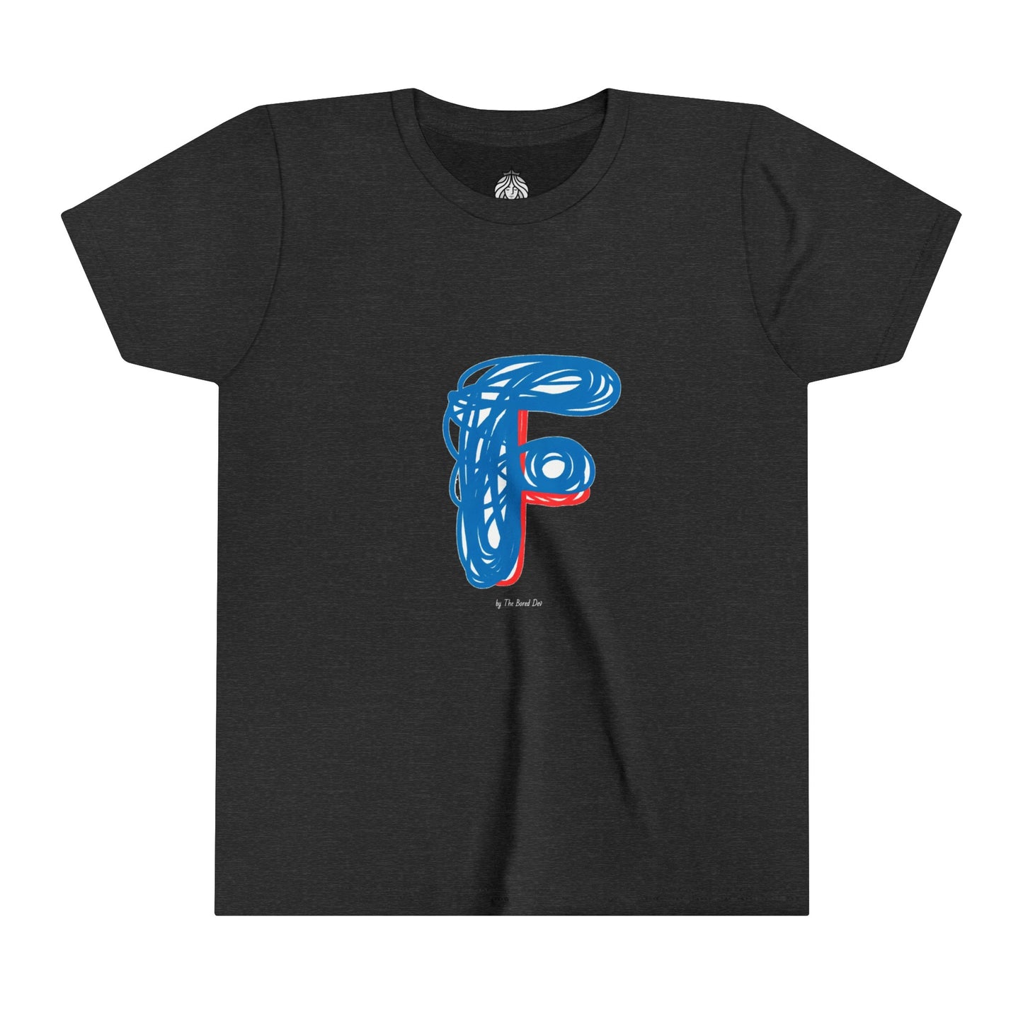 Scribbles (Letter F) T-Shirt - Youth Short Sleeve Tee