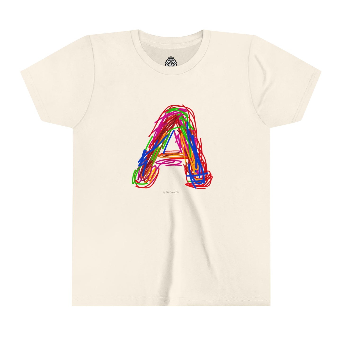 Scribbles (Letter A) T-Shirt - Youth Short Sleeve Tee