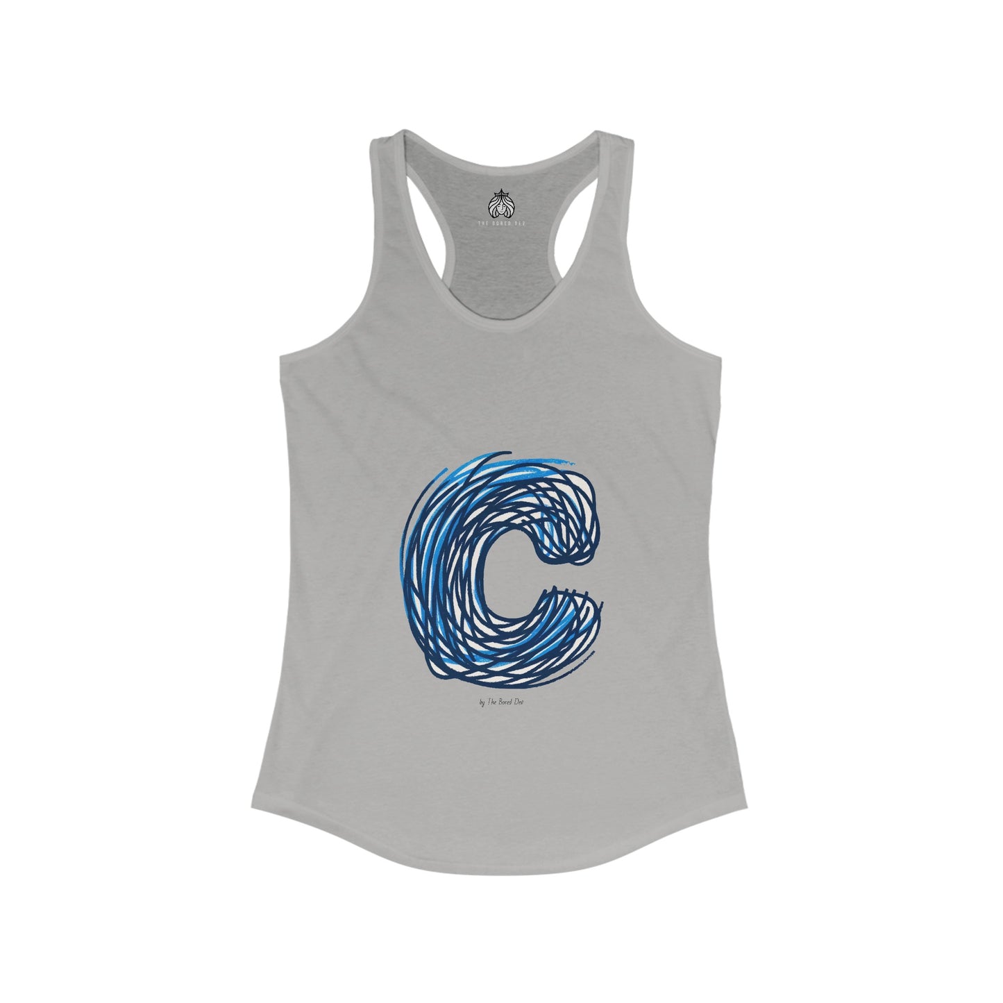 Scribbles (Letter C) - Women's Ideal Racerback Tank