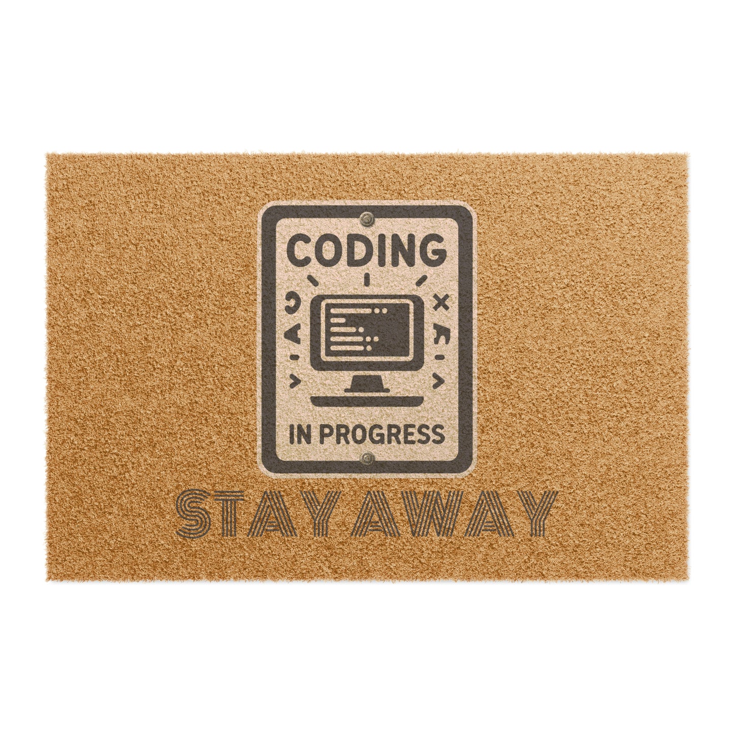 Coding In Progress Stay Away - Doormat