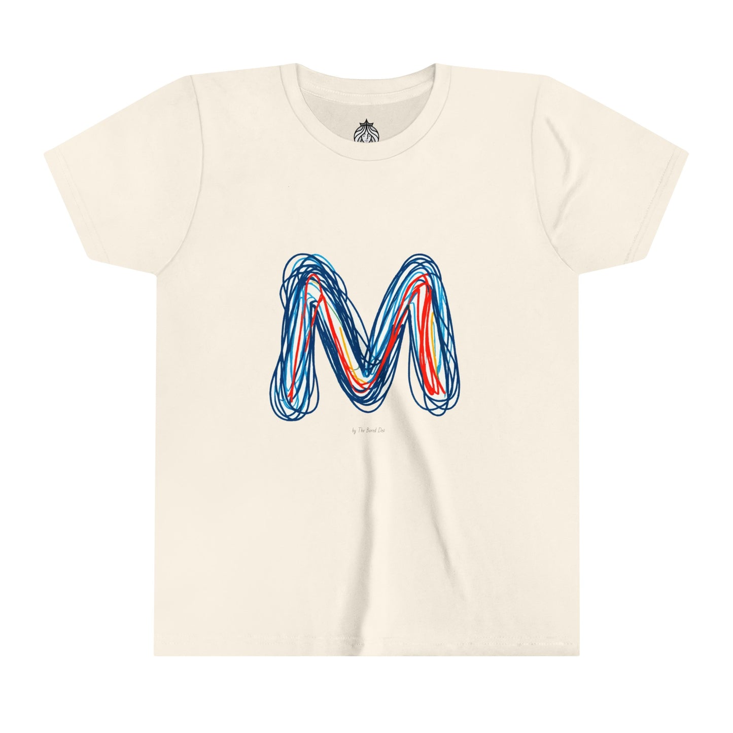 Scribbles (Letter M) T-Shirt - Youth Short Sleeve Tee