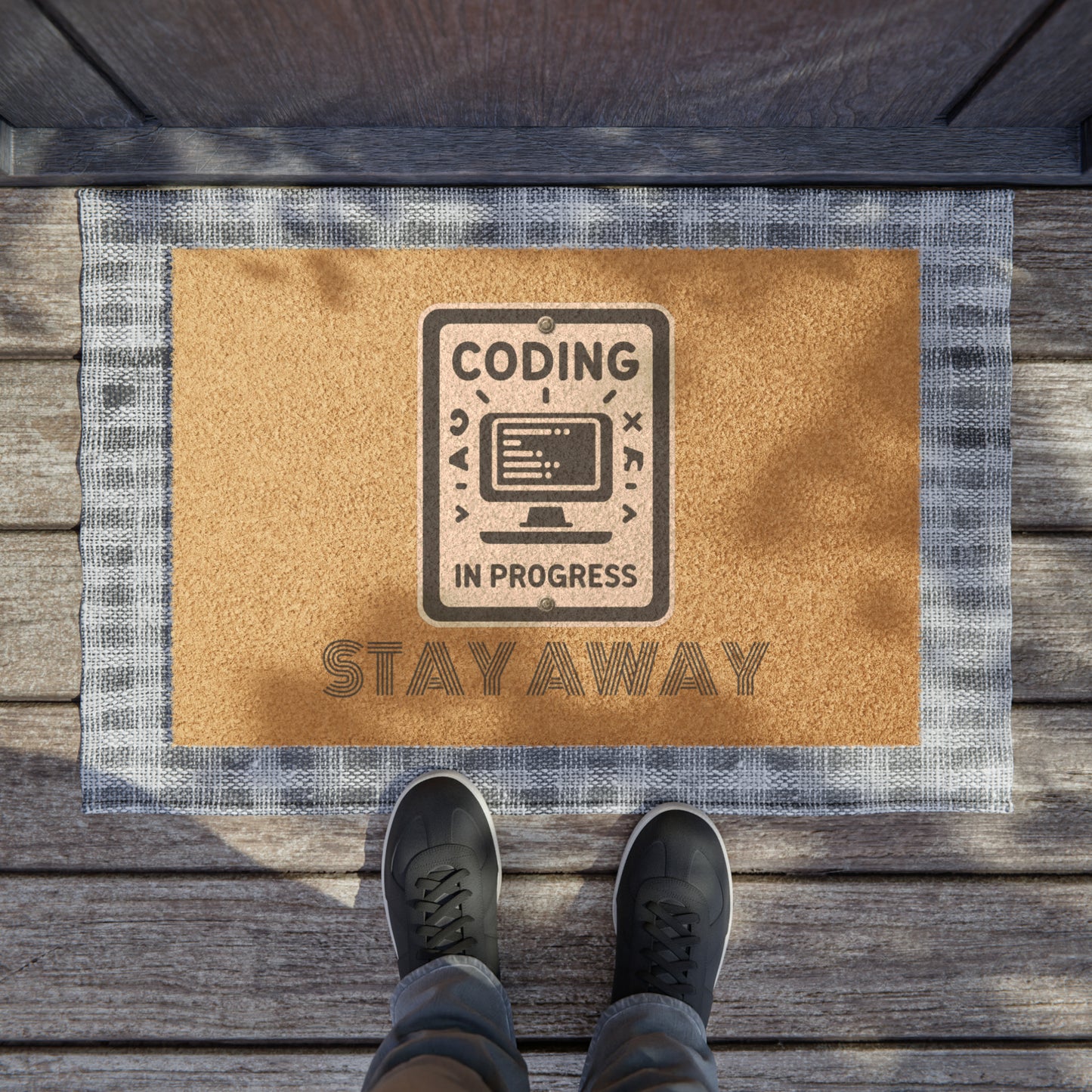 Coding In Progress Stay Away - Doormat