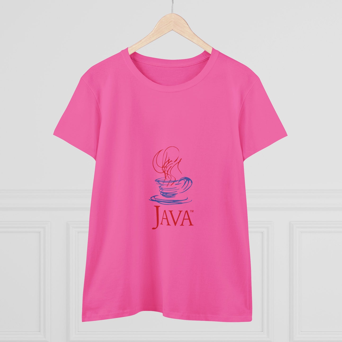 Java Retro Logo T-shirt - Women's Midweight Cotton Tee