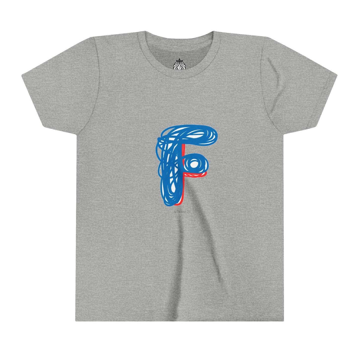 Scribbles (Letter F) T-Shirt - Youth Short Sleeve Tee