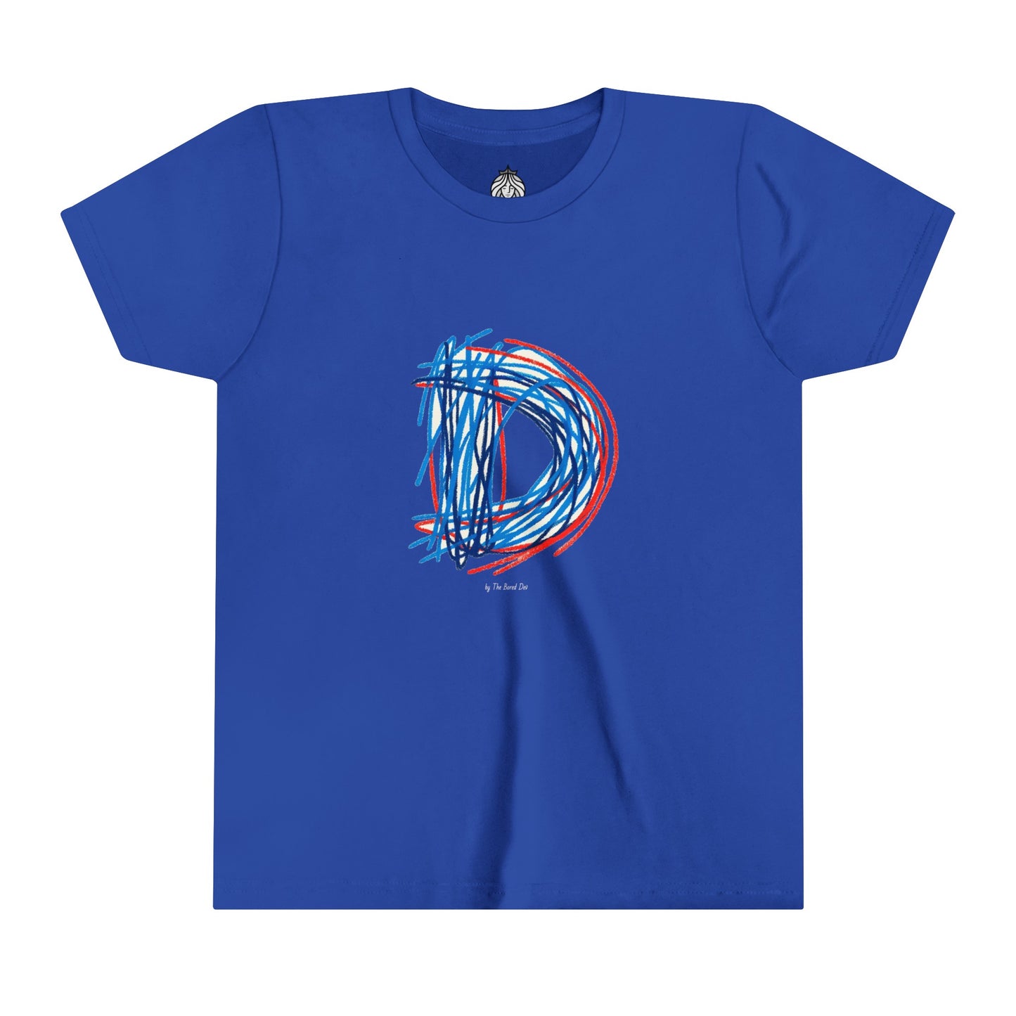 Scribbles (Letter D) T-Shirt - Youth Short Sleeve Tee