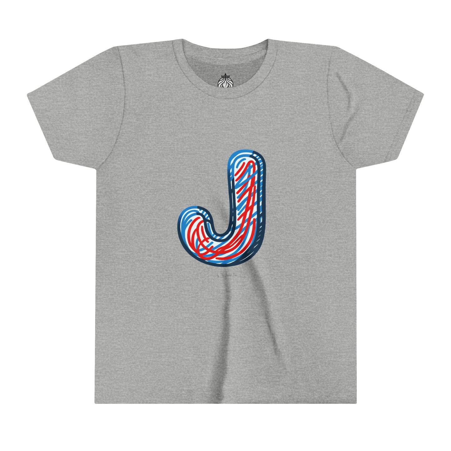 Scribbles (Letter J) T-Shirt - Youth Short Sleeve Tee