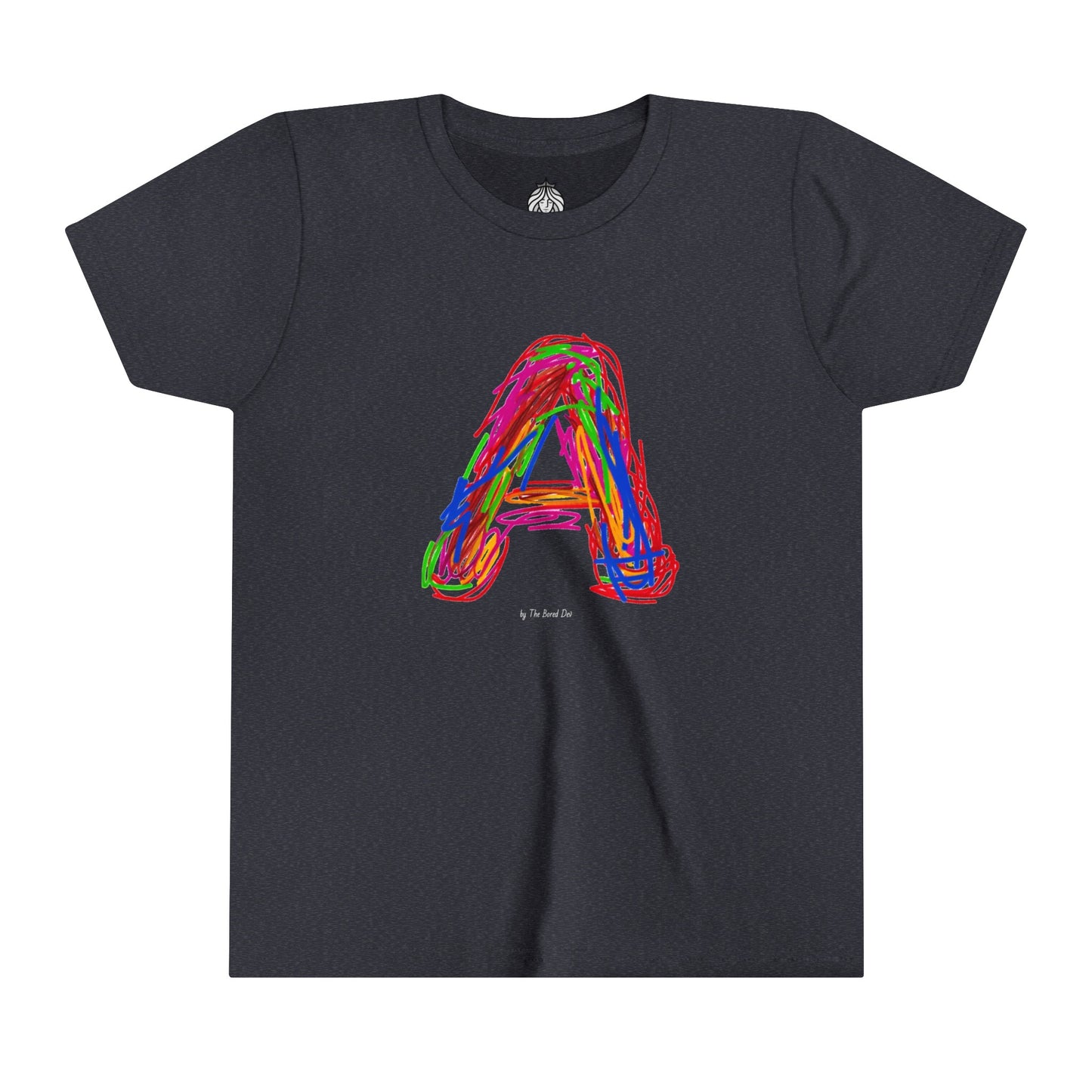 Scribbles (Letter A) T-Shirt - Youth Short Sleeve Tee