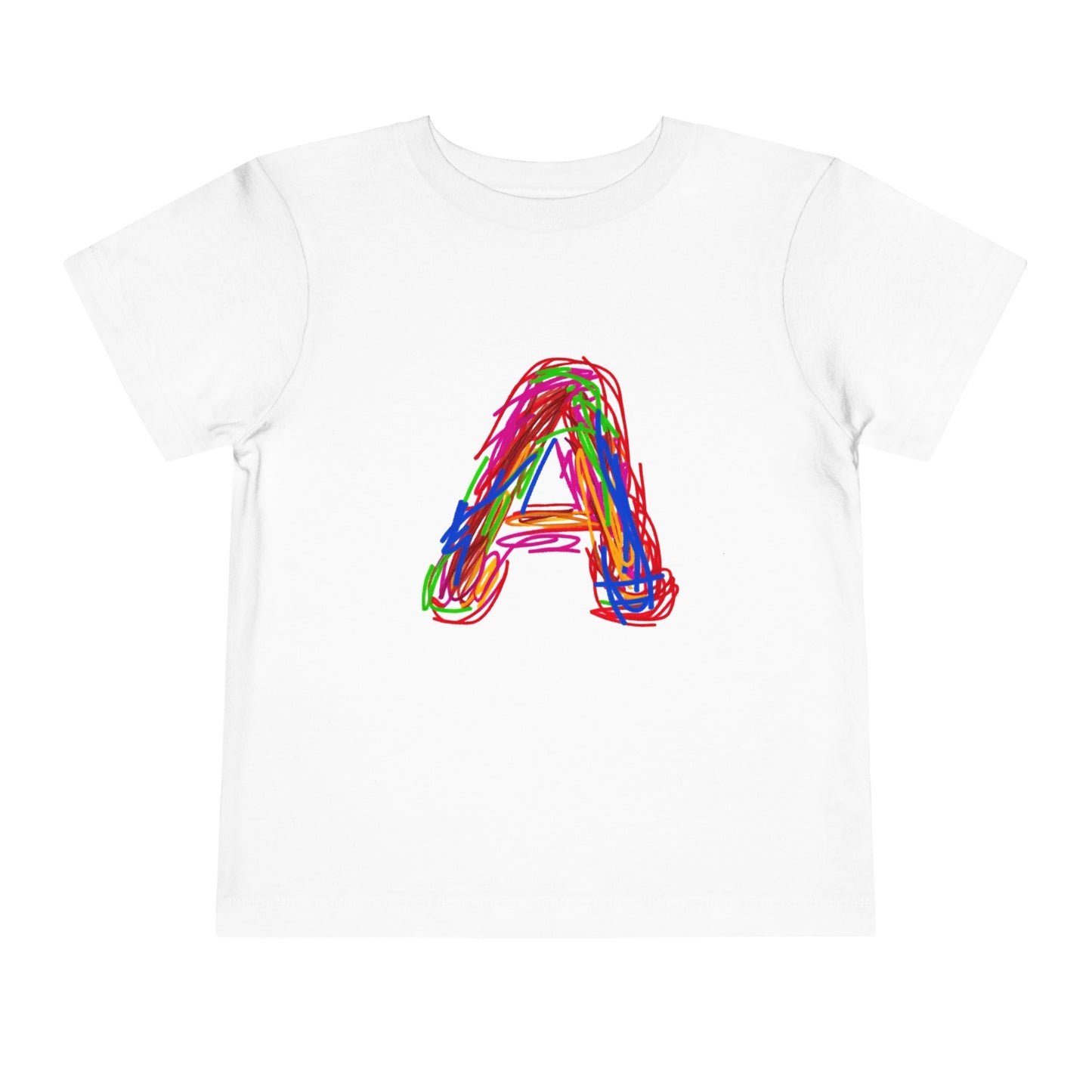 Scribbles (Letter A) T-Shirt - Toddler Short Sleeve Tee