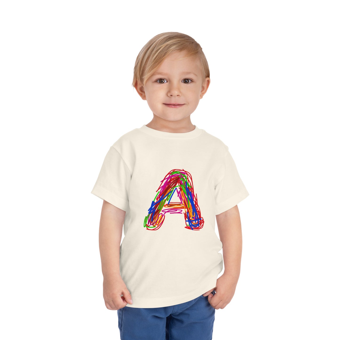 Scribbles (Letter A) T-Shirt - Toddler Short Sleeve Tee
