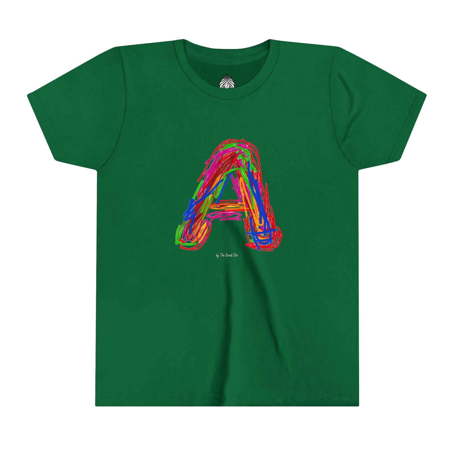 Scribbles (Letter A) T-Shirt - Youth Short Sleeve Tee