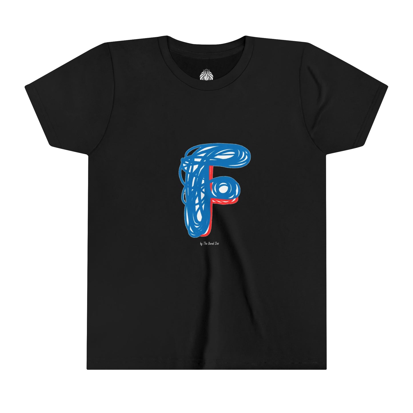 Scribbles (Letter F) T-Shirt - Youth Short Sleeve Tee