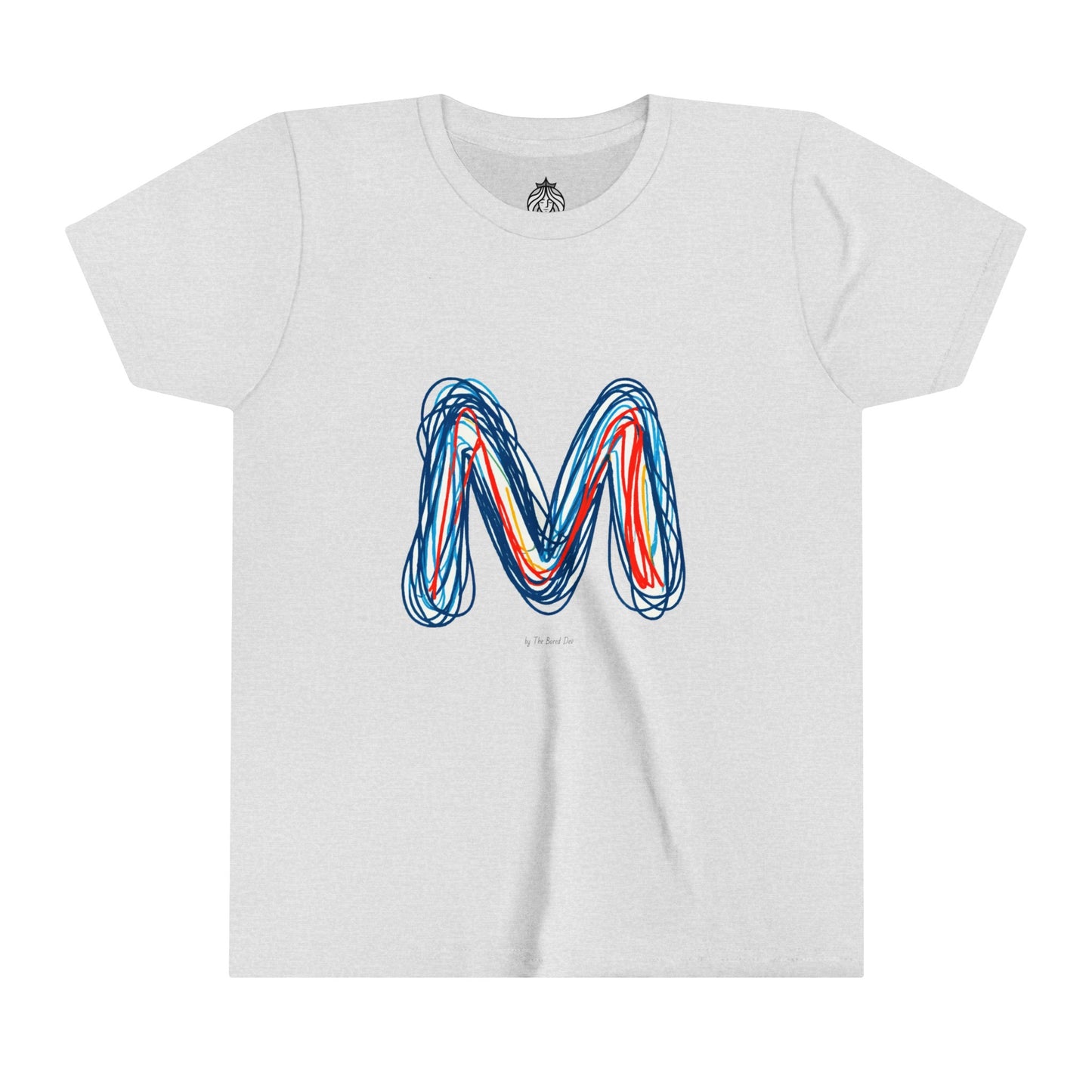 Scribbles (Letter M) T-Shirt - Youth Short Sleeve Tee