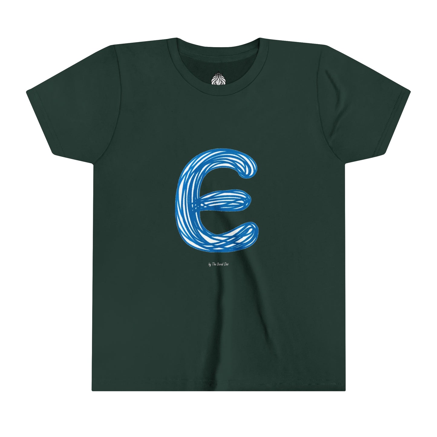 Scribbles (Letter E) T-Shirt - Youth Short Sleeve Tee