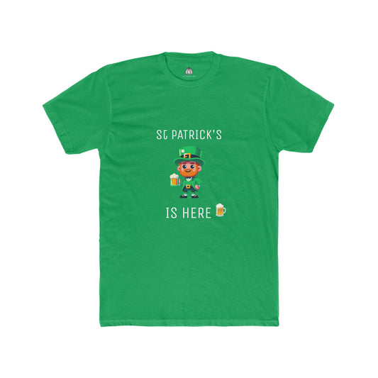 Saint Patrick's Is Here T-Shirt (Male Leprechaun) - Men