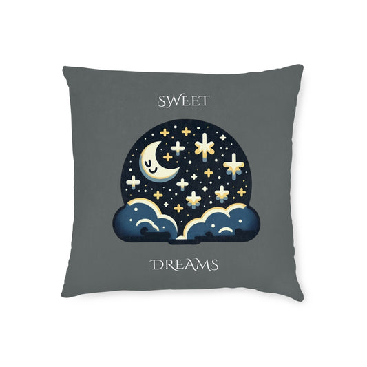 Sweet Dreams (Dark Gray) - Square Pillow