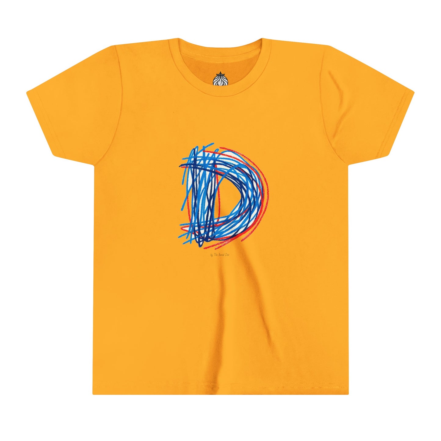 Scribbles (Letter D) T-Shirt - Youth Short Sleeve Tee