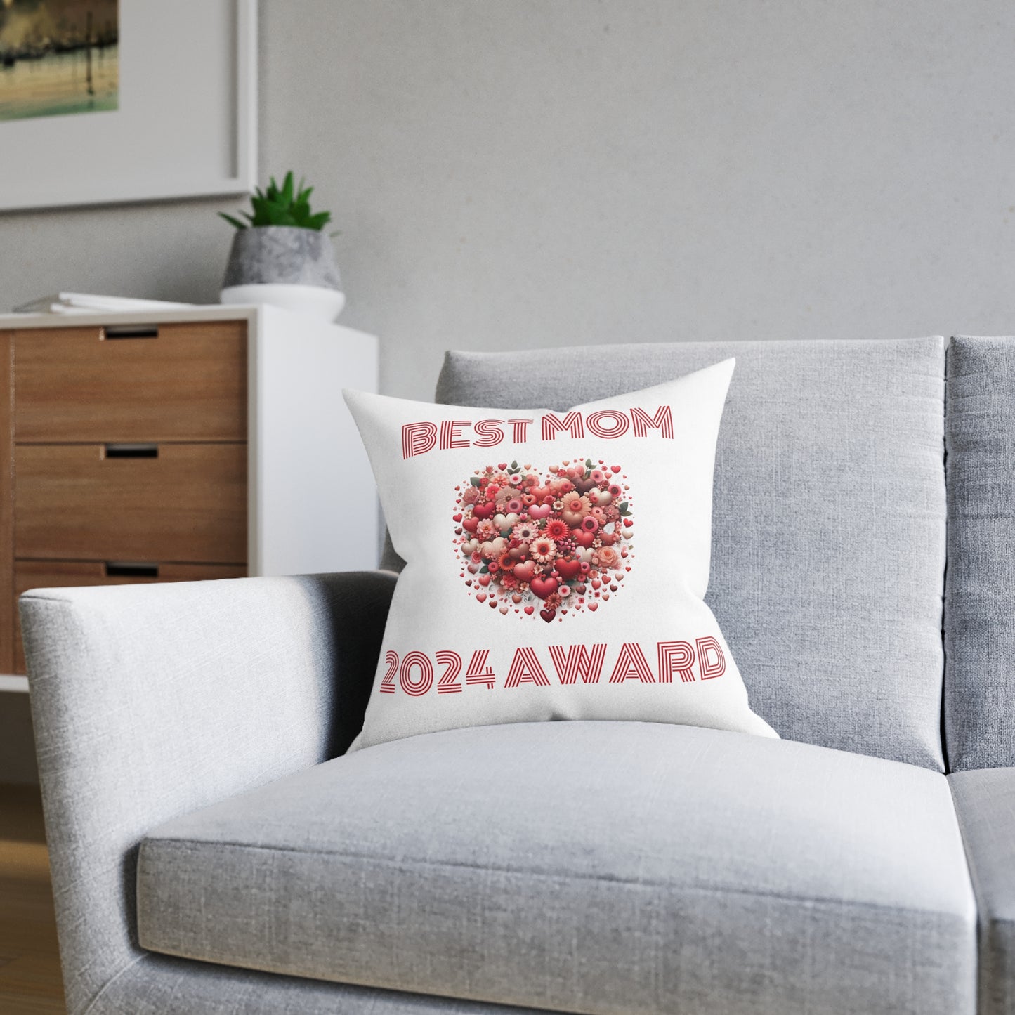 Best Mom 2024 Award (American English) - Square Pillow