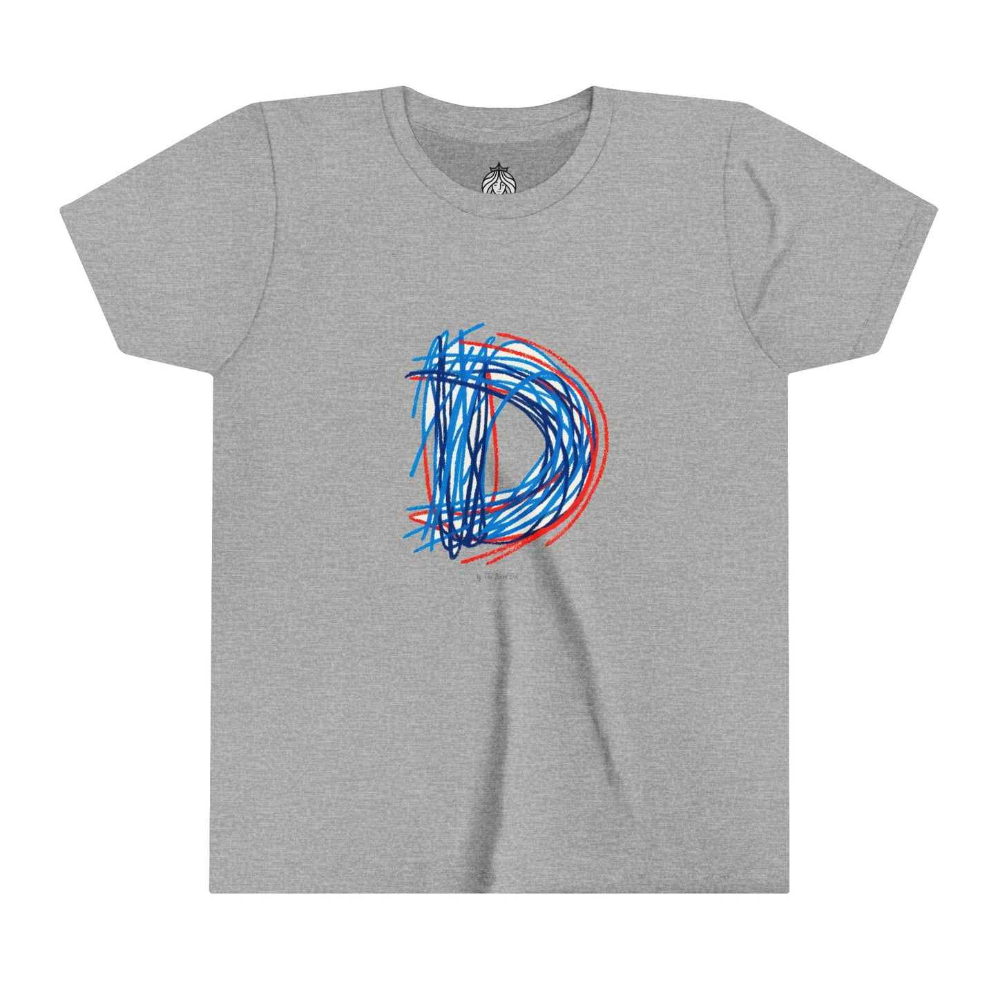 Scribbles (Letter D) T-Shirt - Youth Short Sleeve Tee
