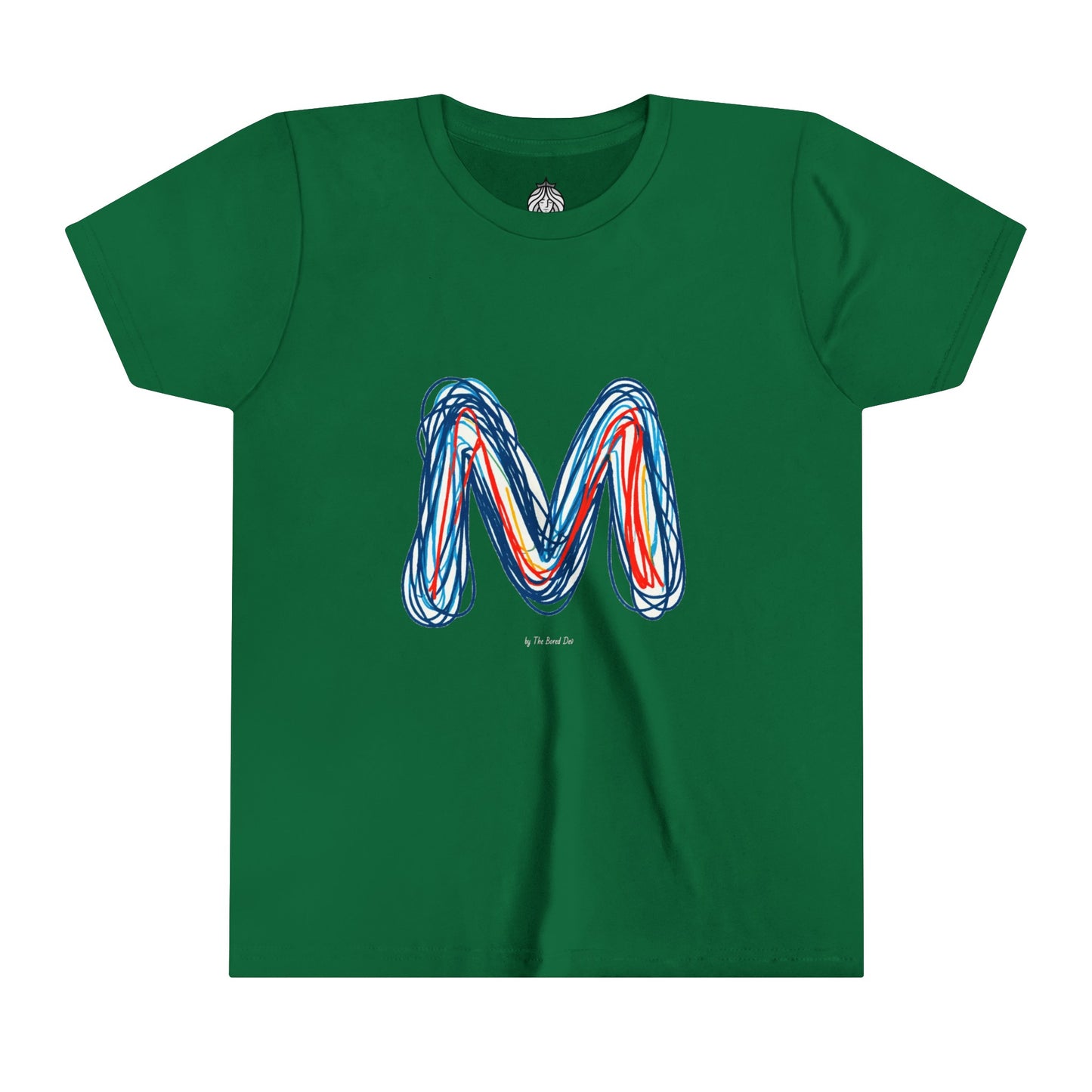 Scribbles (Letter M) T-Shirt - Youth Short Sleeve Tee