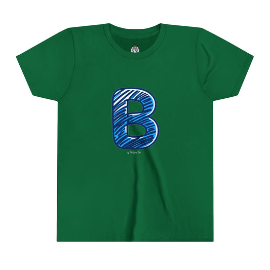 Scribbles (Letter B) T-Shirt - Youth Short Sleeve Tee