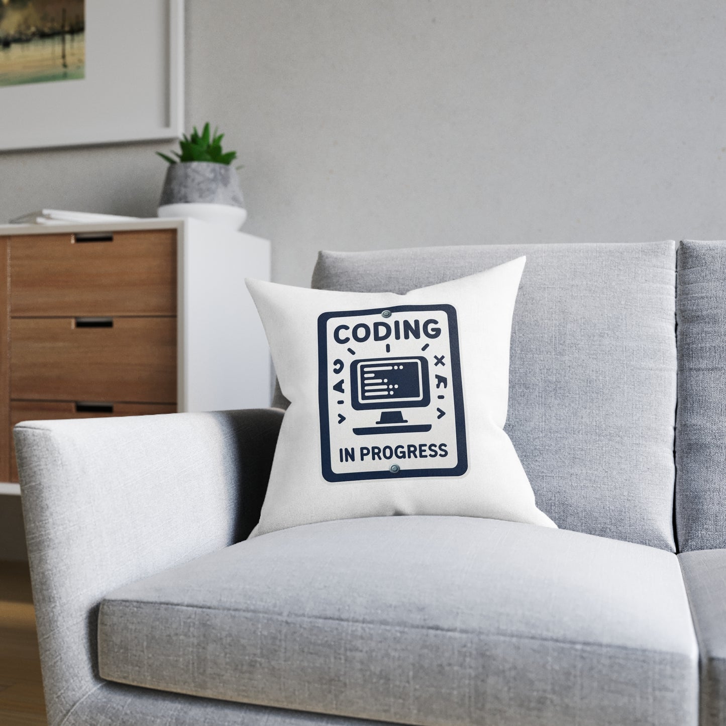 Coding In Progress - Square Pillow