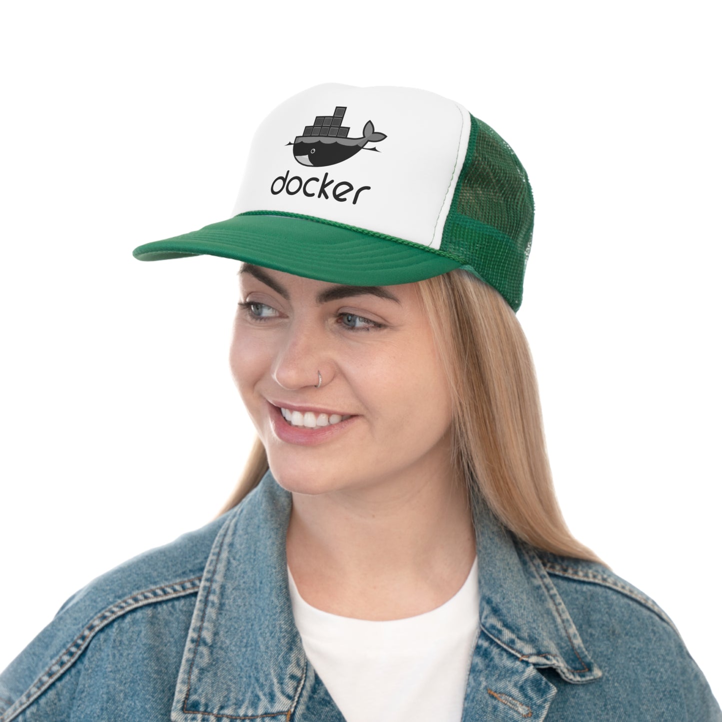 Docker Black Logo - Trucker Cap
