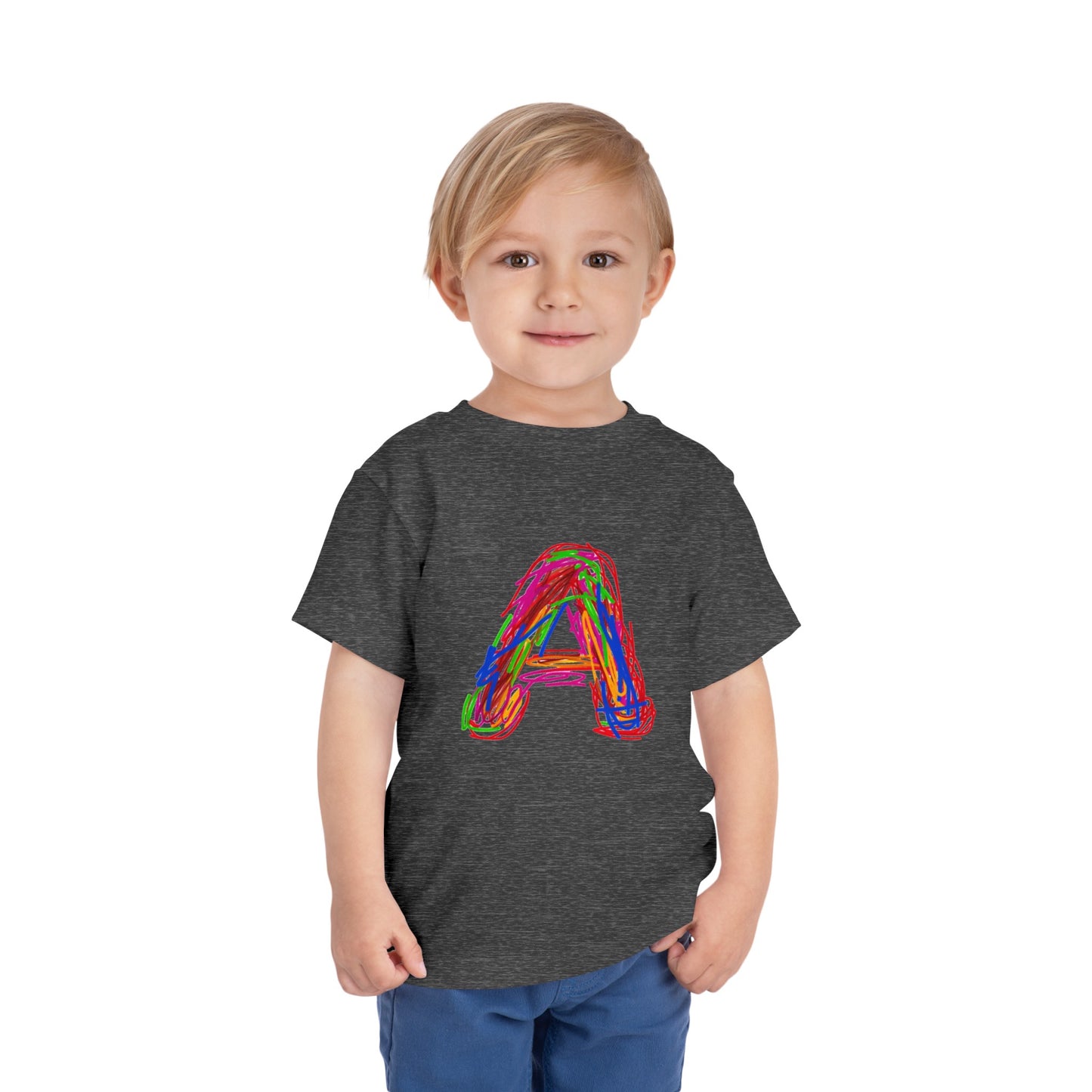Scribbles (Letter A) T-Shirt - Toddler Short Sleeve Tee