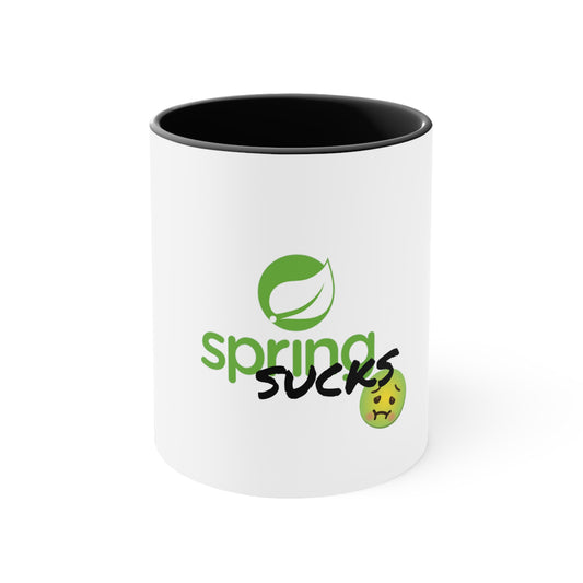 Spring Sucks - Accent Coffee Mug, 11oz