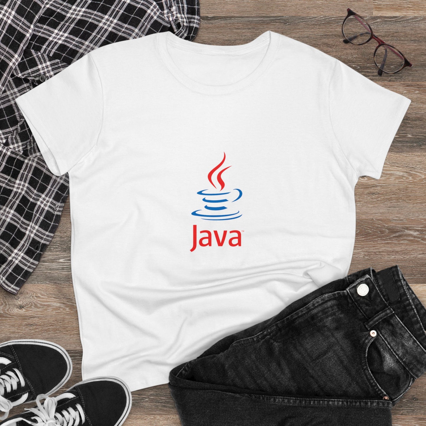 Java Logo T-shirt - Women's Midweight Cotton Tee