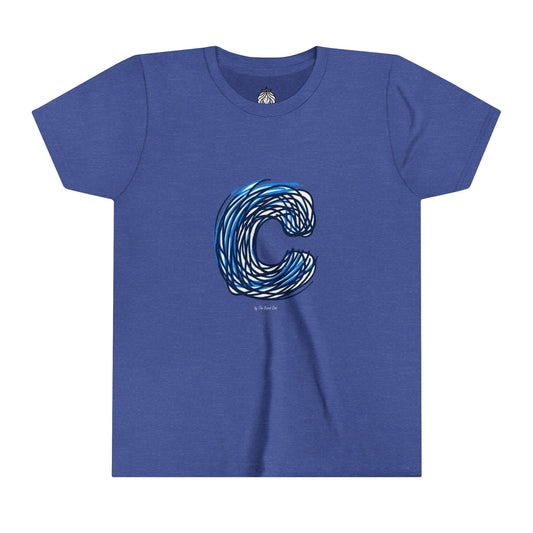 Scribbles (Letter C) T-Shirt - Youth Short Sleeve Tee