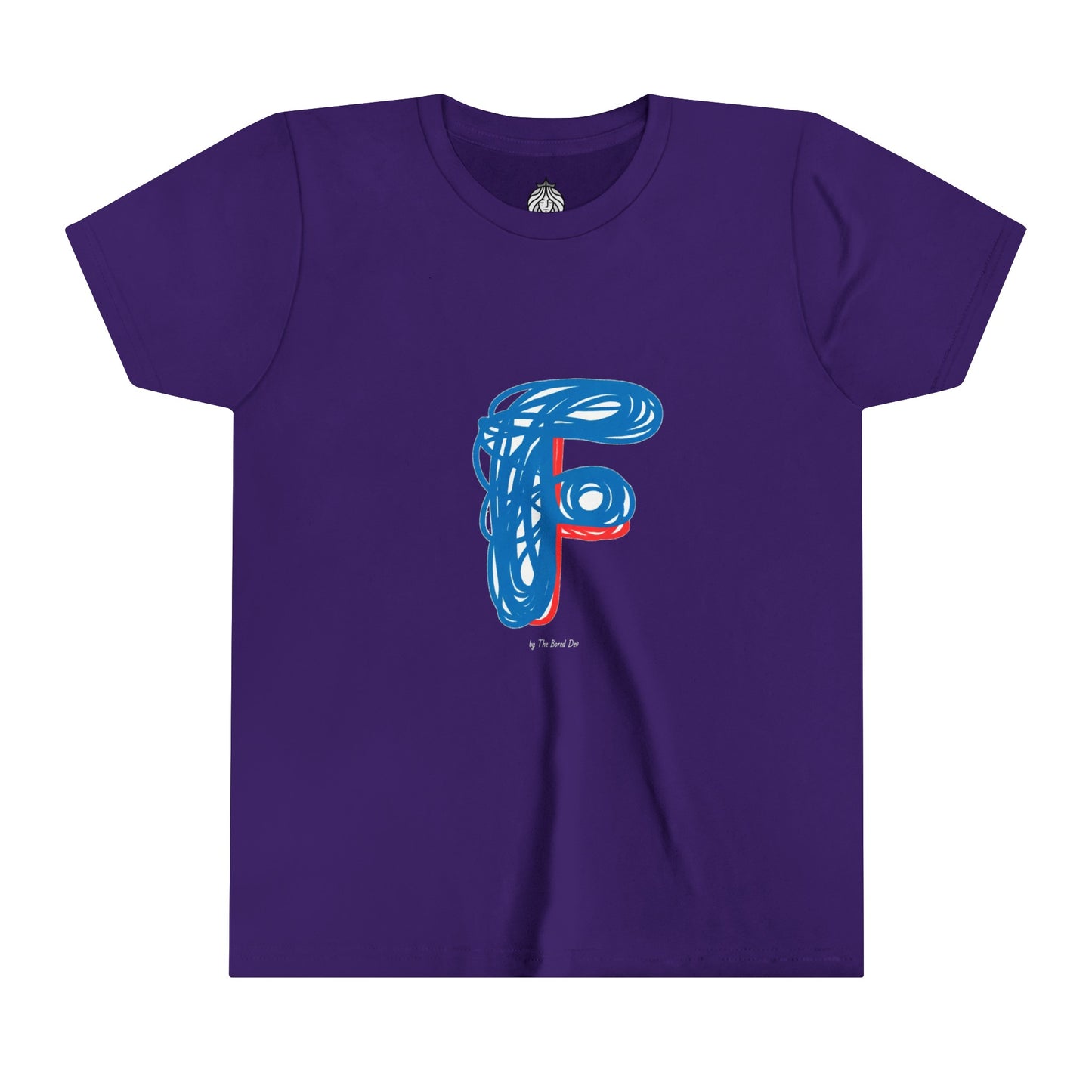 Scribbles (Letter F) T-Shirt - Youth Short Sleeve Tee