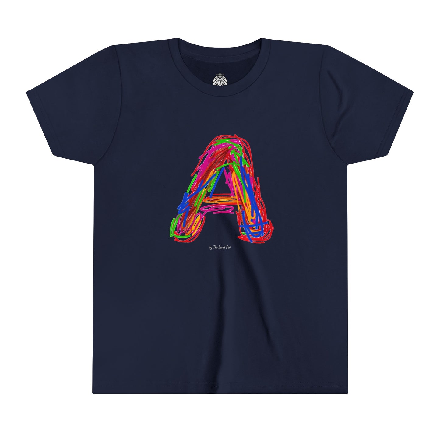 Scribbles (Letter A) T-Shirt - Youth Short Sleeve Tee