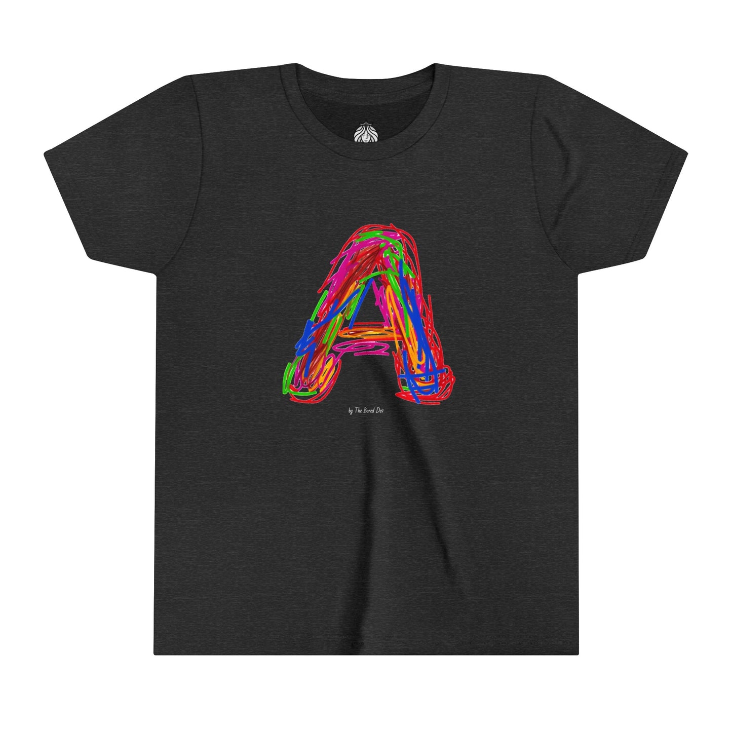 Scribbles (Letter A) T-Shirt - Youth Short Sleeve Tee