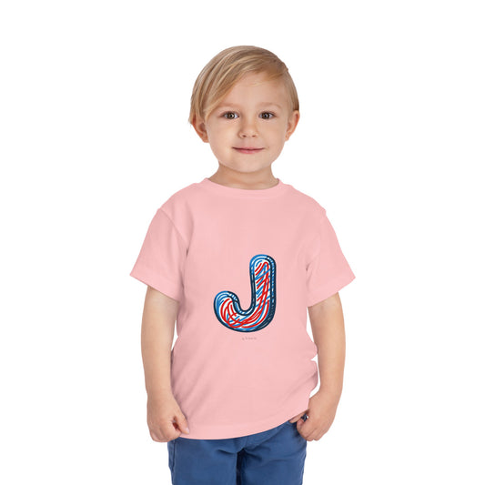 Scribbles (Letter J) T-Shirt - Toddler Short Sleeve Tee