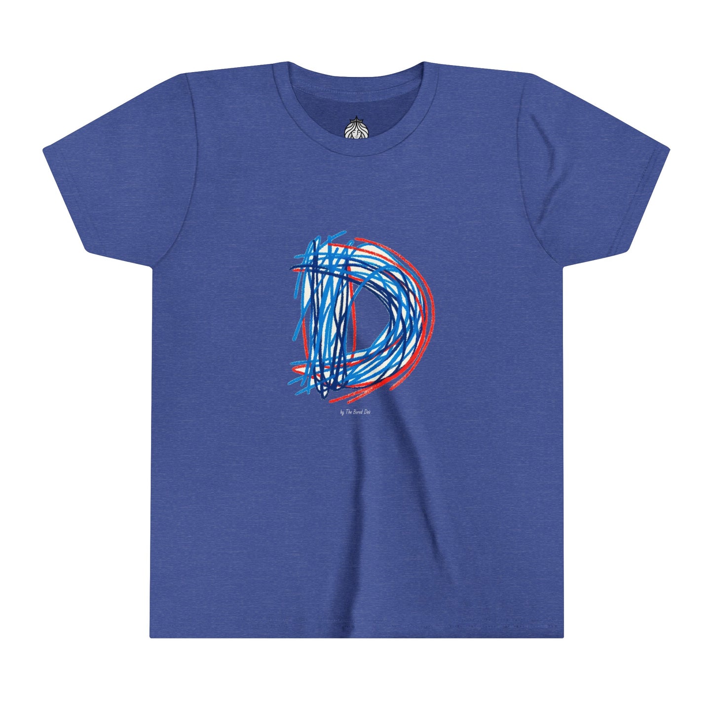 Scribbles (Letter D) T-Shirt - Youth Short Sleeve Tee