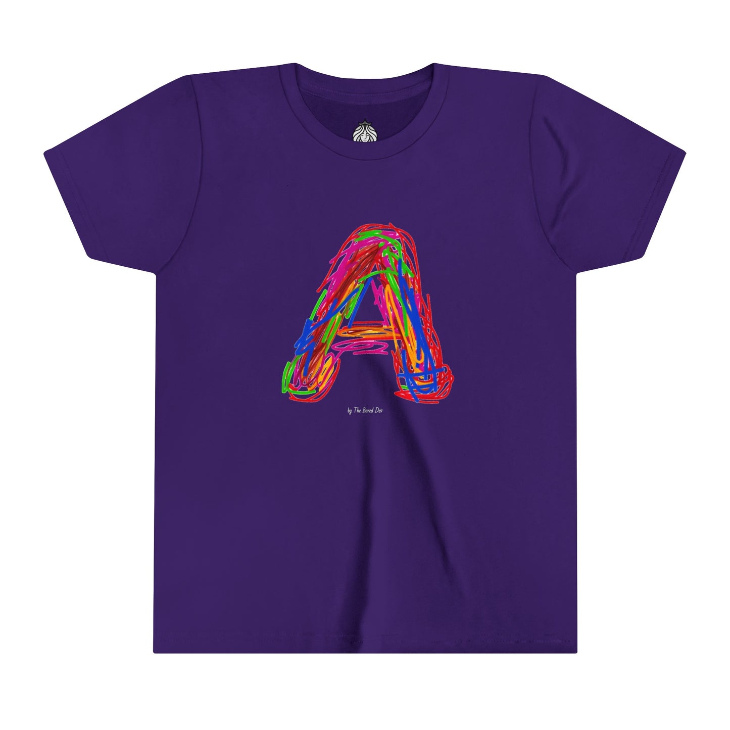 Scribbles (Letter A) T-Shirt - Youth Short Sleeve Tee