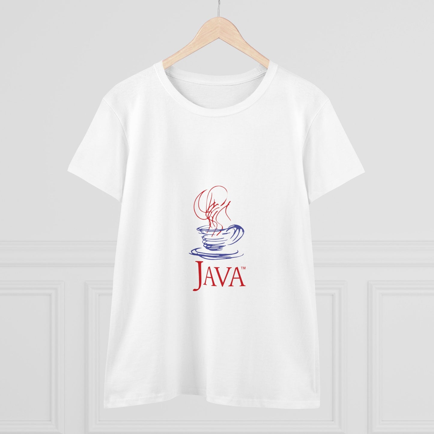 Java Retro Logo T-shirt - Women's Midweight Cotton Tee