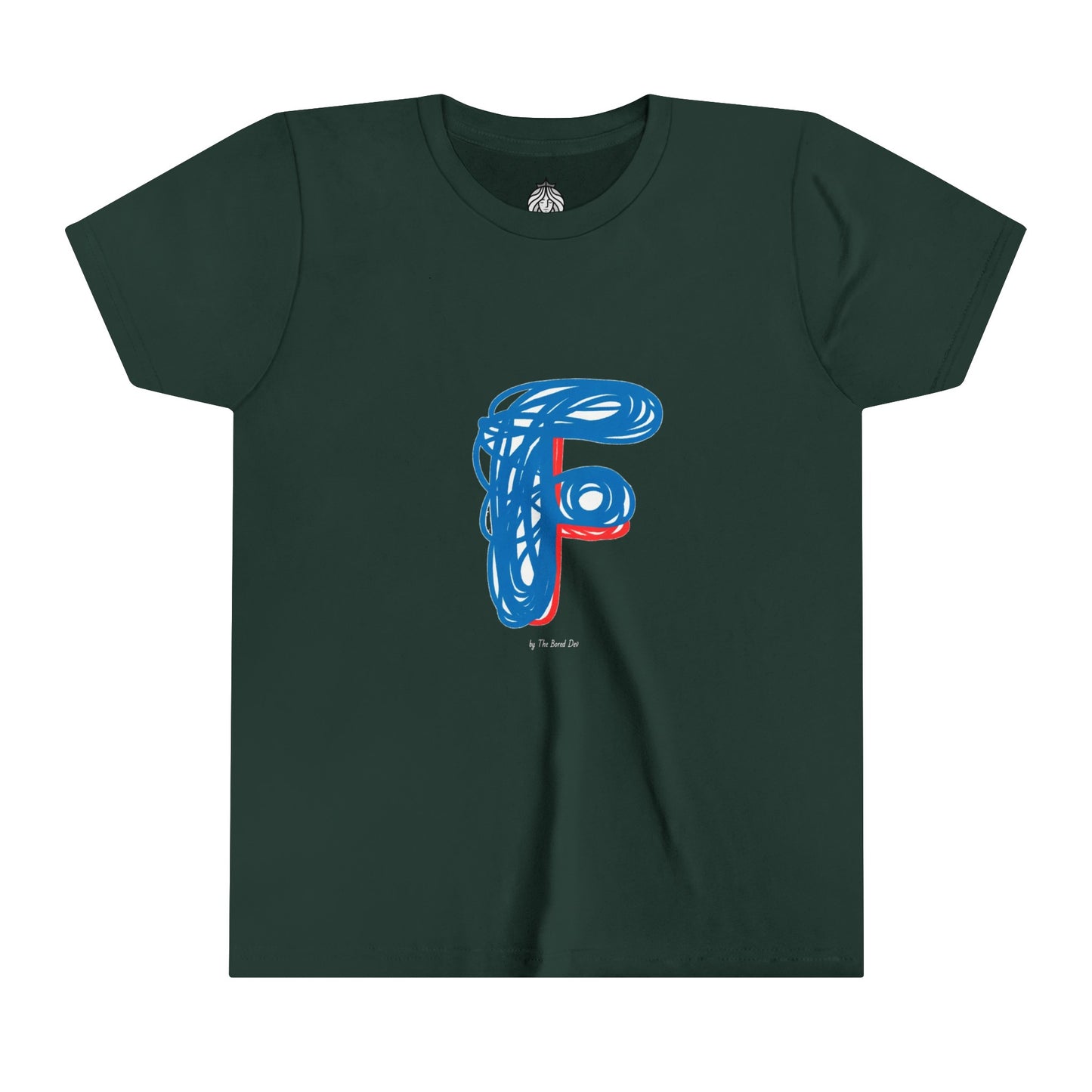 Scribbles (Letter F) T-Shirt - Youth Short Sleeve Tee